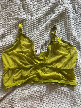 Sheer Bralette in Chartreuse Yellow-Green